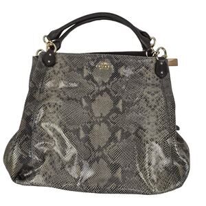 COACH Madison Phoebe Large Shoulder Embossed Snakeskin Hobo Bag Purse Handbag
